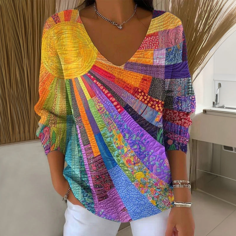 Vesara – Escote en V de punto jersey, playera