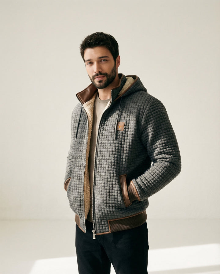 Acolchada forrada de forro polar chamarra
