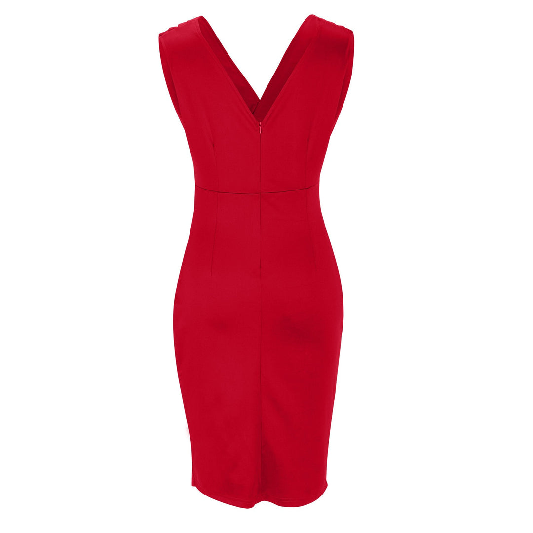 Soreli – Drapeado de punto vestido midi