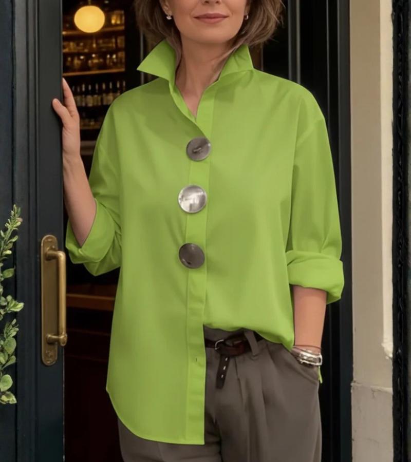 Virela – Cuello alto de tejido plano, blusa