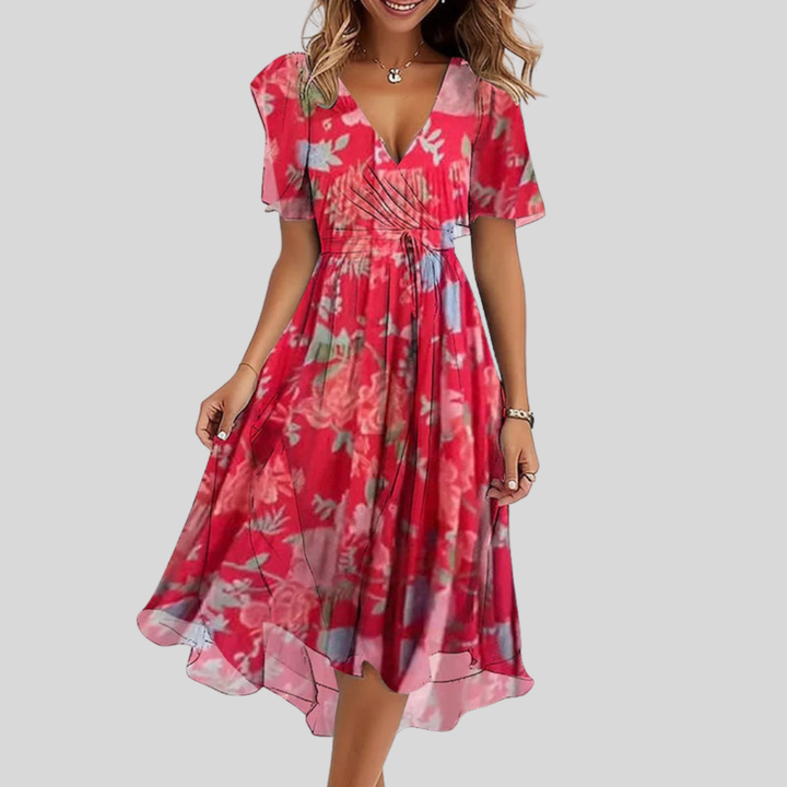 Zaleia – Vestido con dobladillo asimétrico