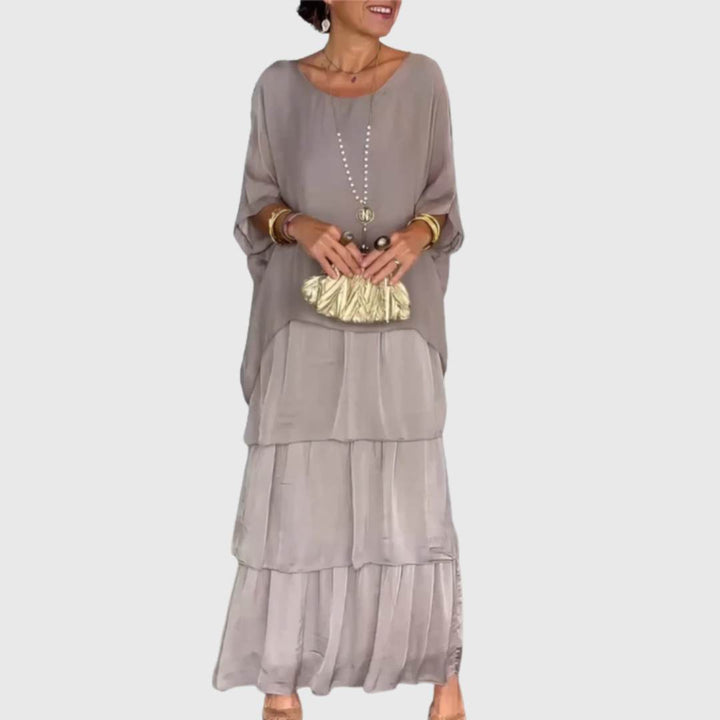 Avalen – Con volantes de punto, vestido maxi