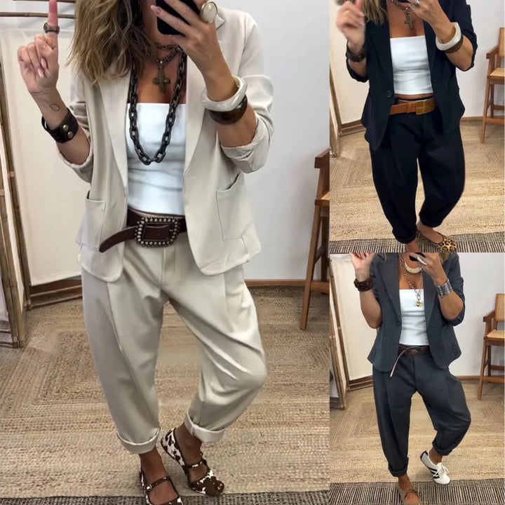 Virela – Conjunto de traje con solapas