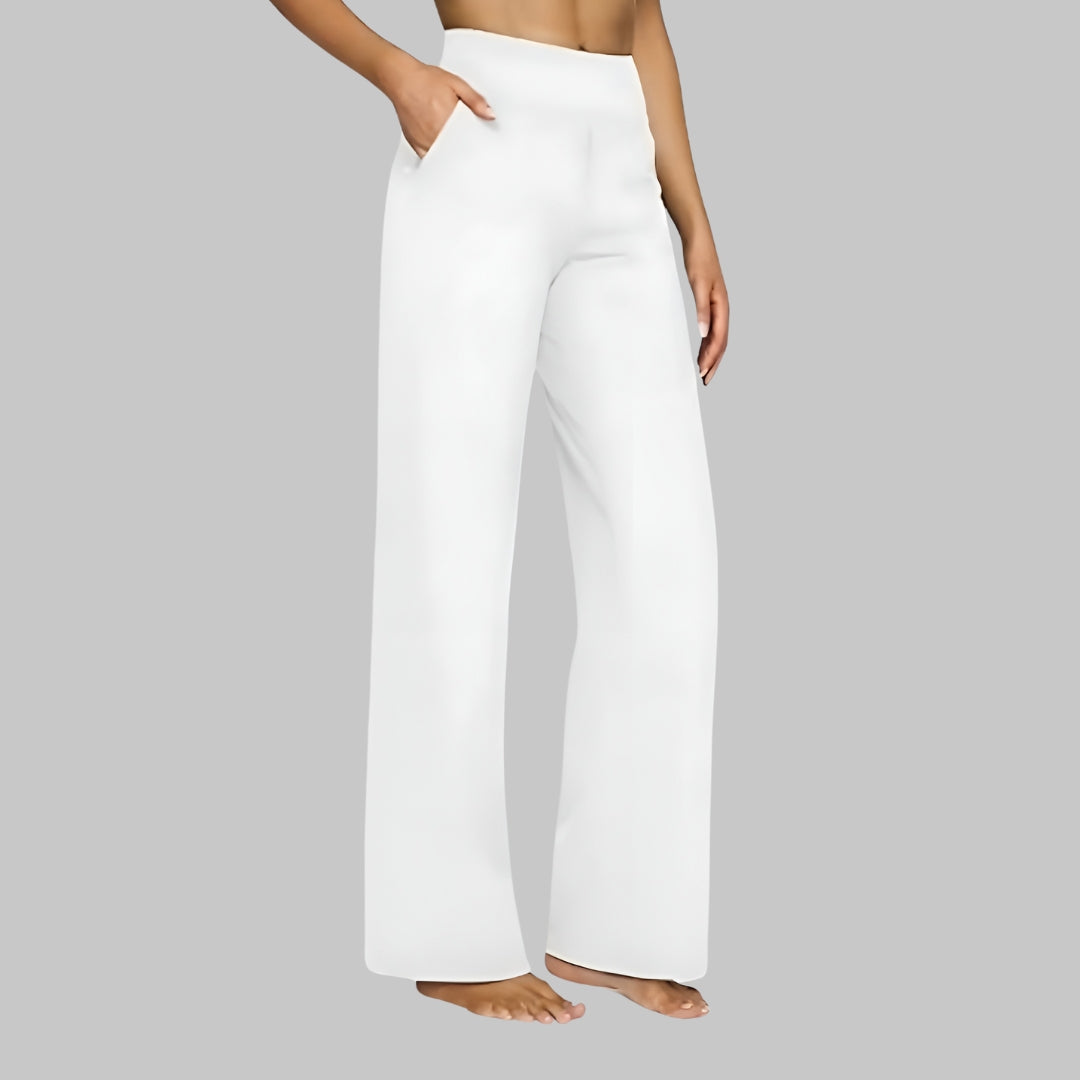 Rylena – Tiro alto, tejido elástico, pantalones