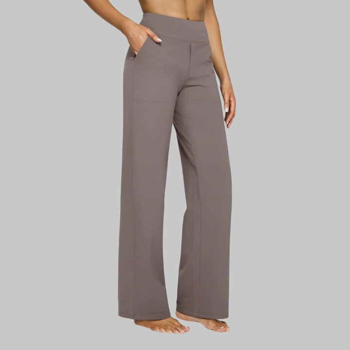 Rylena – Tiro alto, tejido elástico, pantalones