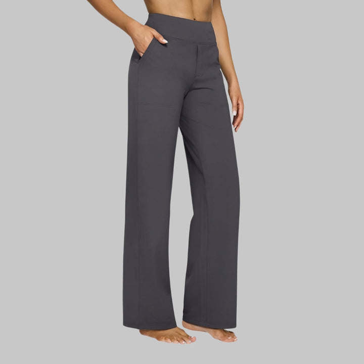 Rylena – Tiro alto, tejido elástico, pantalones