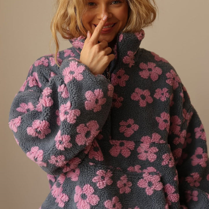 Avenli – Con estampado floral, de forro polar, sudadera
