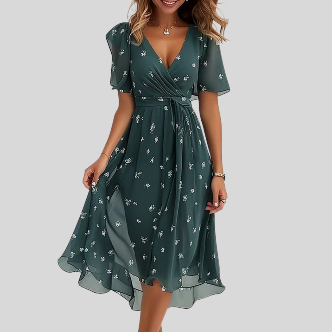 Zaleia – Vestido de dobladillo asimétrico