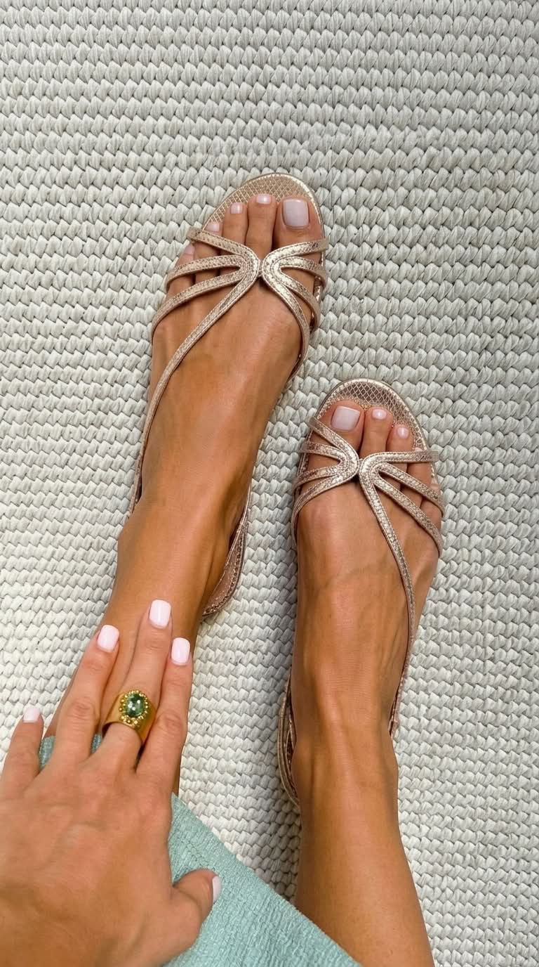 Kirela – Sandalias metálicas de tira delgada