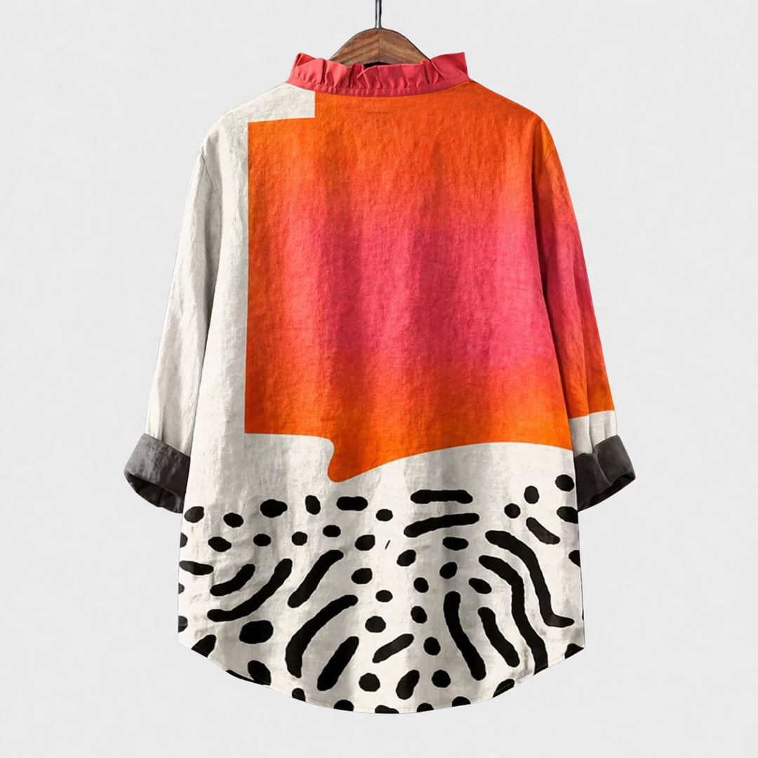 Seniva – Estampada de lino blusa