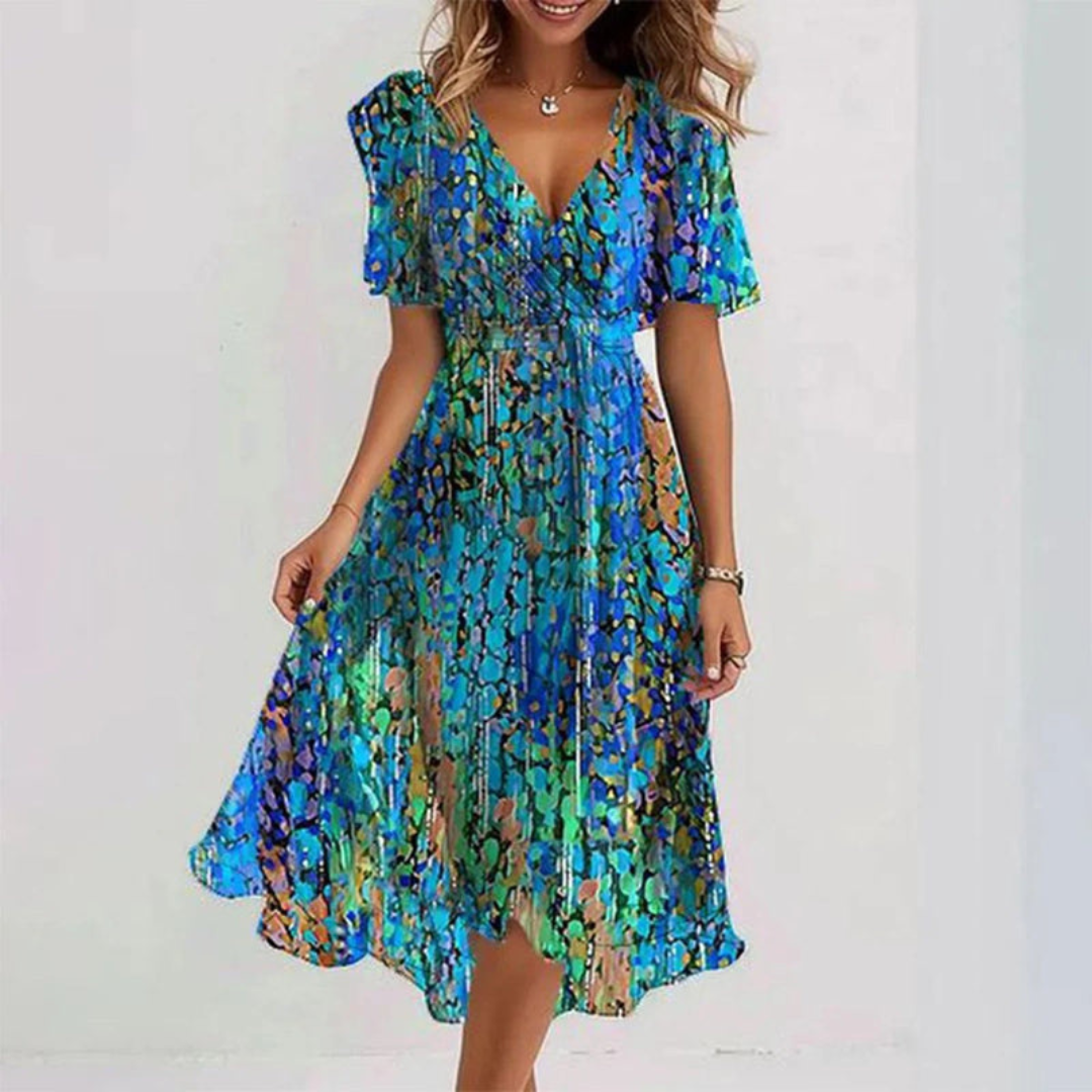 Zaleia – Vestido con dobladillo asimétrico