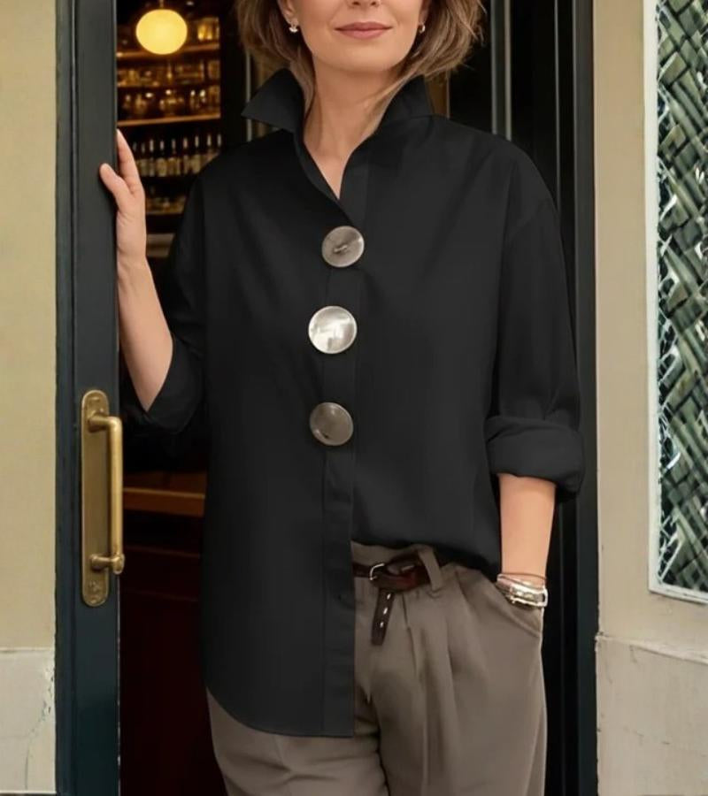 Virela – Cuello alto de tejido plano, blusa