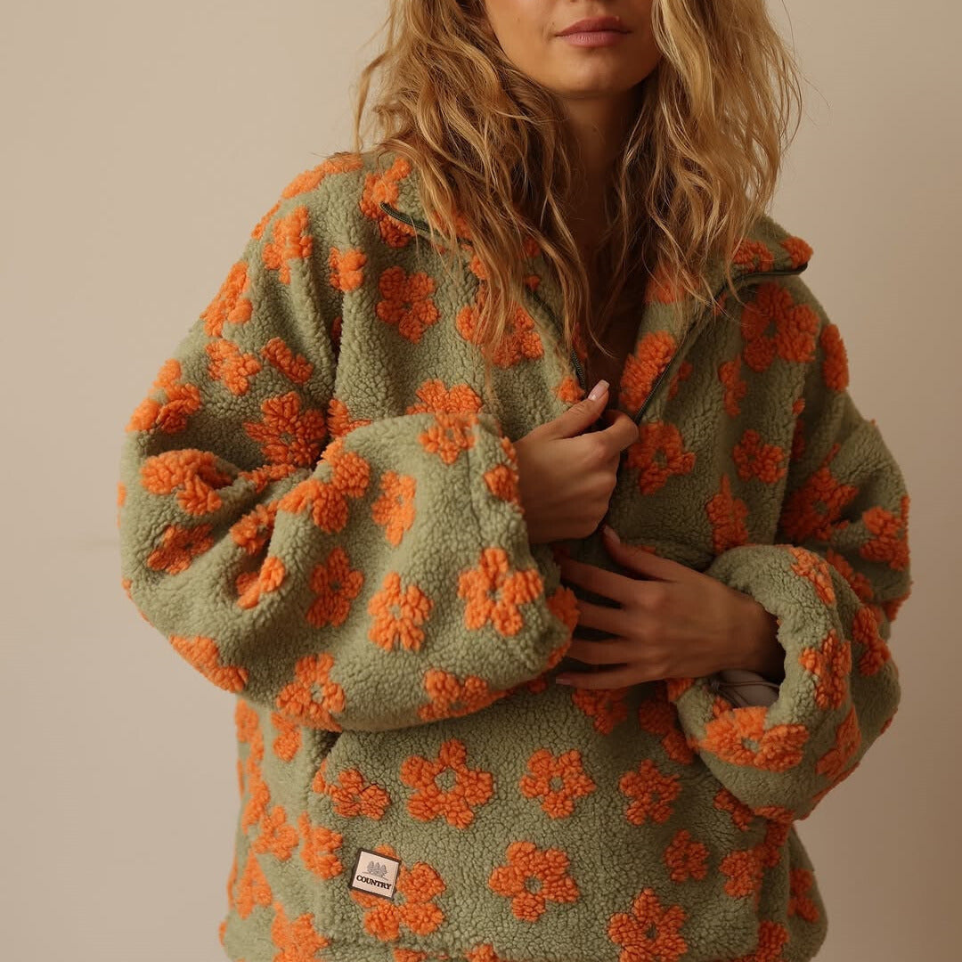 Avenli – Con estampado floral, de forro polar, sudadera