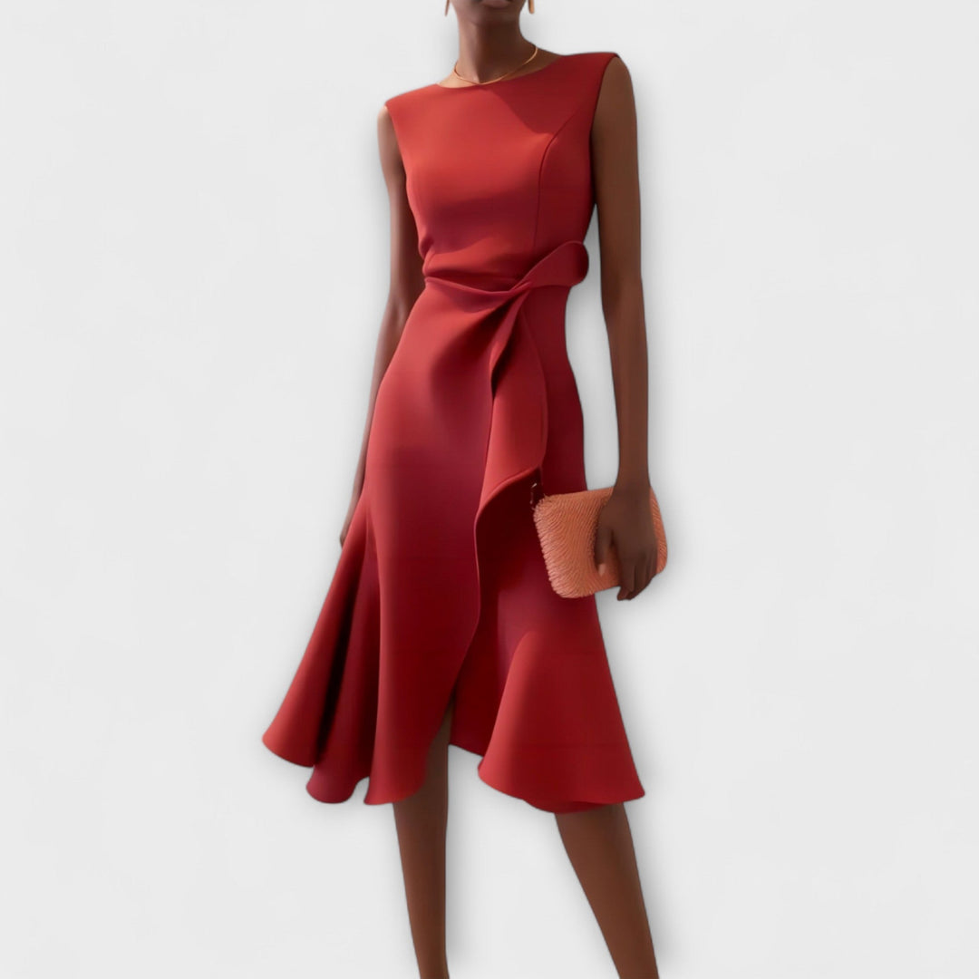 Nivara – Con nudo en la cintura, plisado, vestido