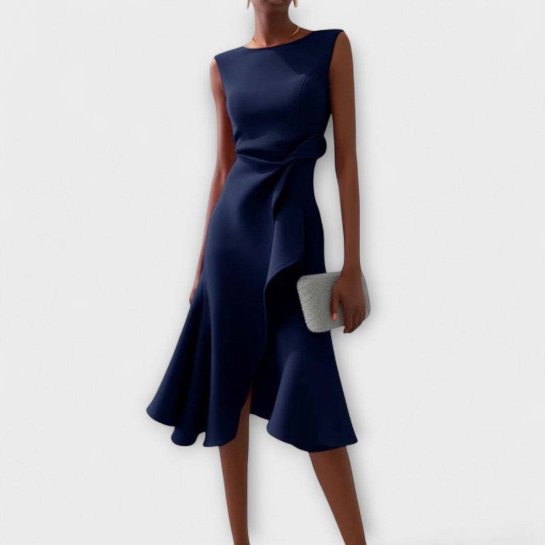 Nivara – Con nudo en la cintura, plisado, vestido