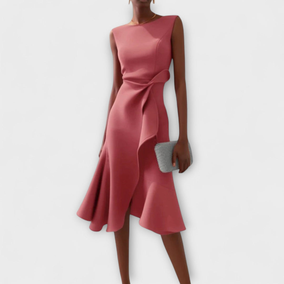 Nivara – Con nudo en la cintura, plisado, vestido