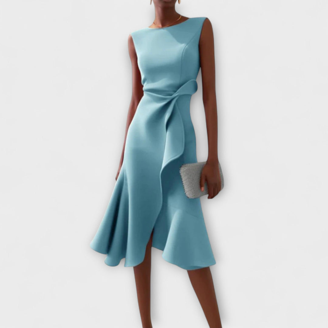 Nivara – Con nudo en la cintura, plisado, vestido