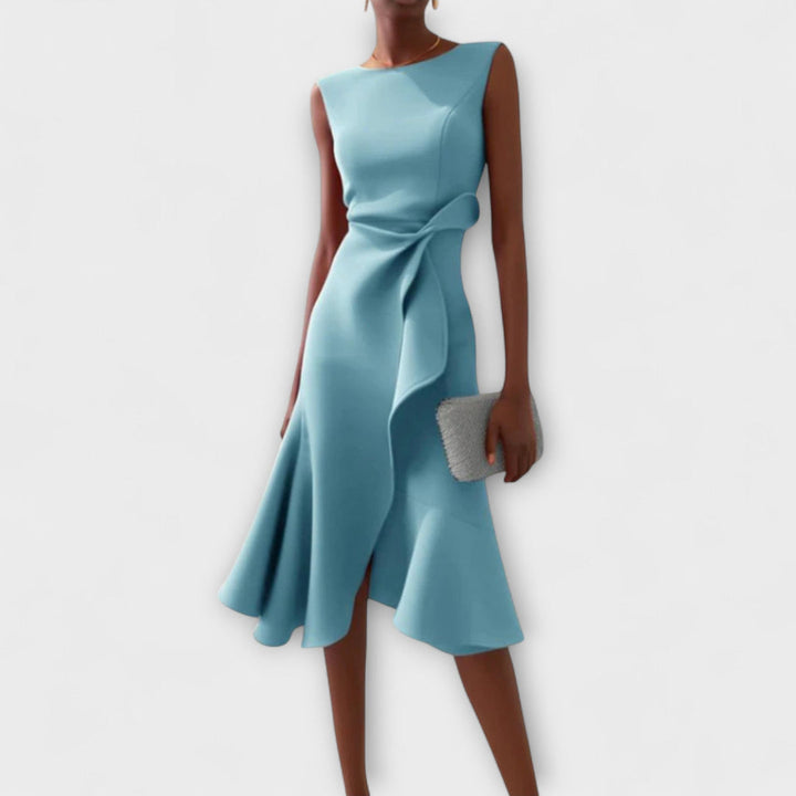 Nivara – Con nudo en la cintura, plisado, vestido