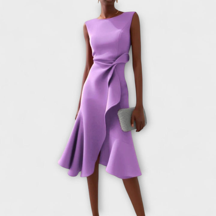Nivara – Con nudo en la cintura, plisado, vestido