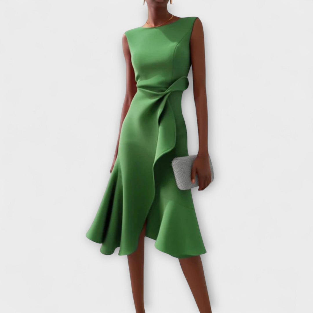 Nivara – Con nudo en la cintura, plisado, vestido