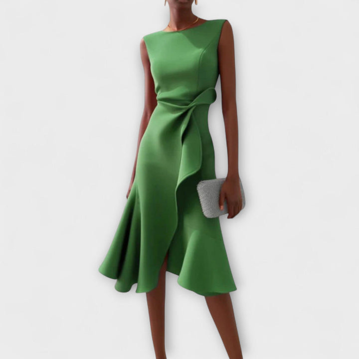 Nivara – Con nudo en la cintura, plisado, vestido