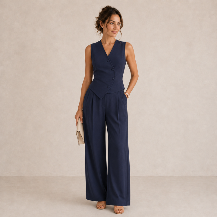 Caleia – Conjunto de pantalón de pierna ancha