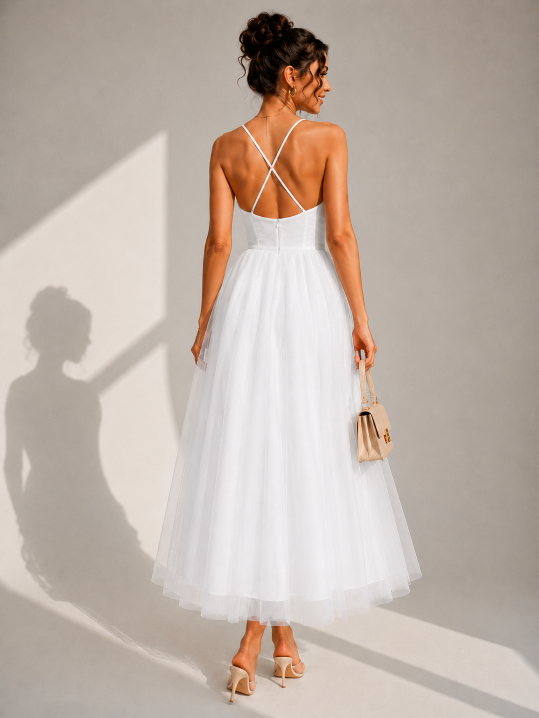 Virela – Espalda abierta, vestido de tul