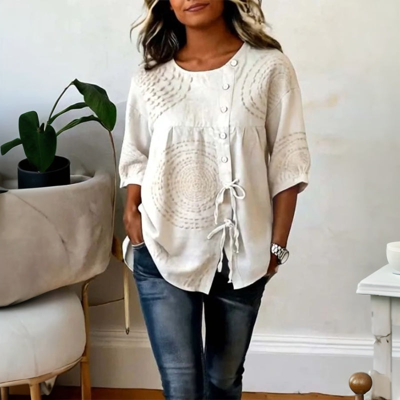 Rilena – Con cordones, de algodón, blusa
