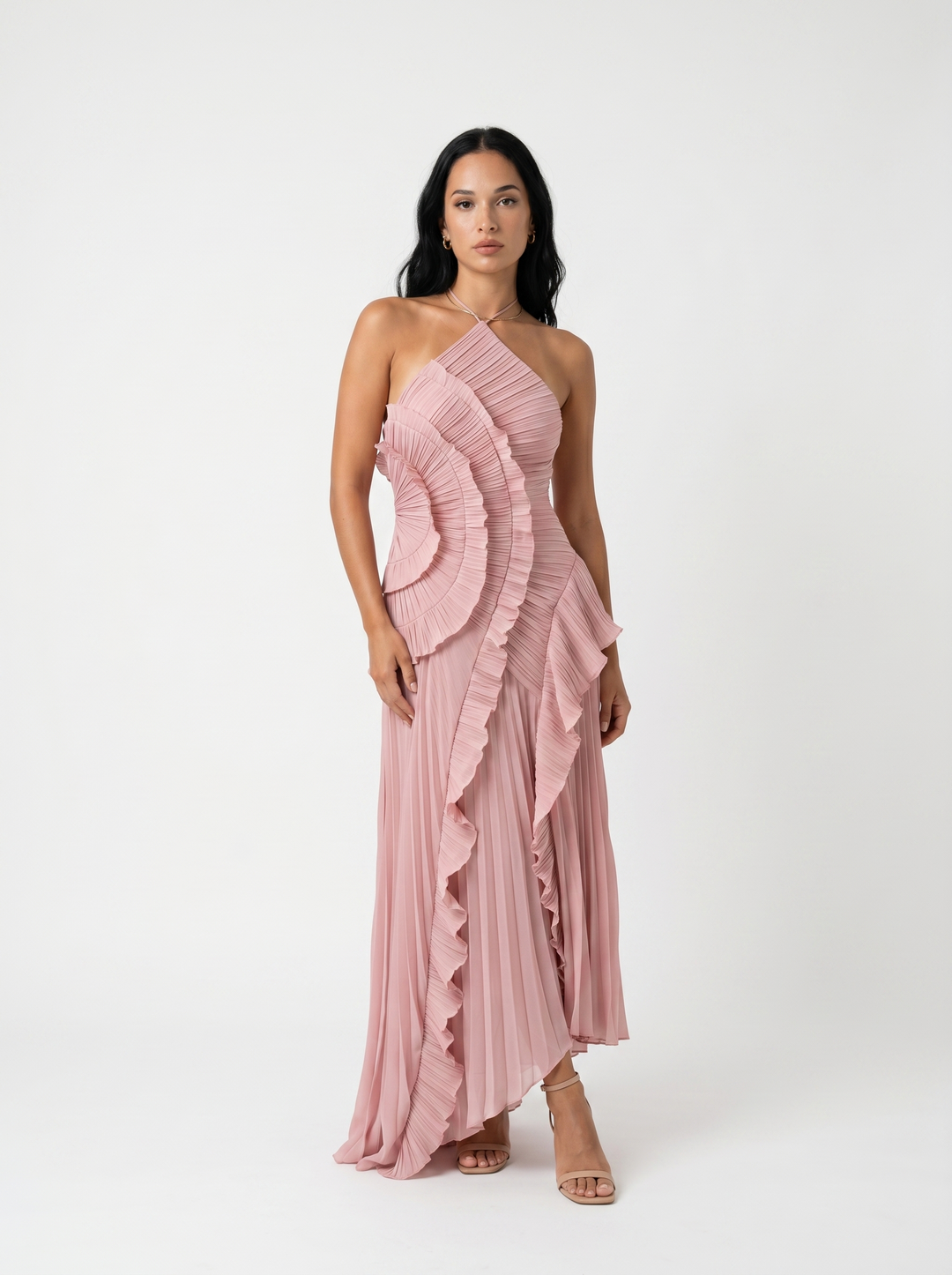 Vesara – Vestido plisado de tejido de alta densidad