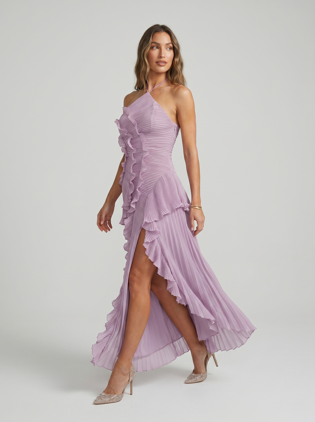 Vesara – Vestido plisado de tejido de alta densidad