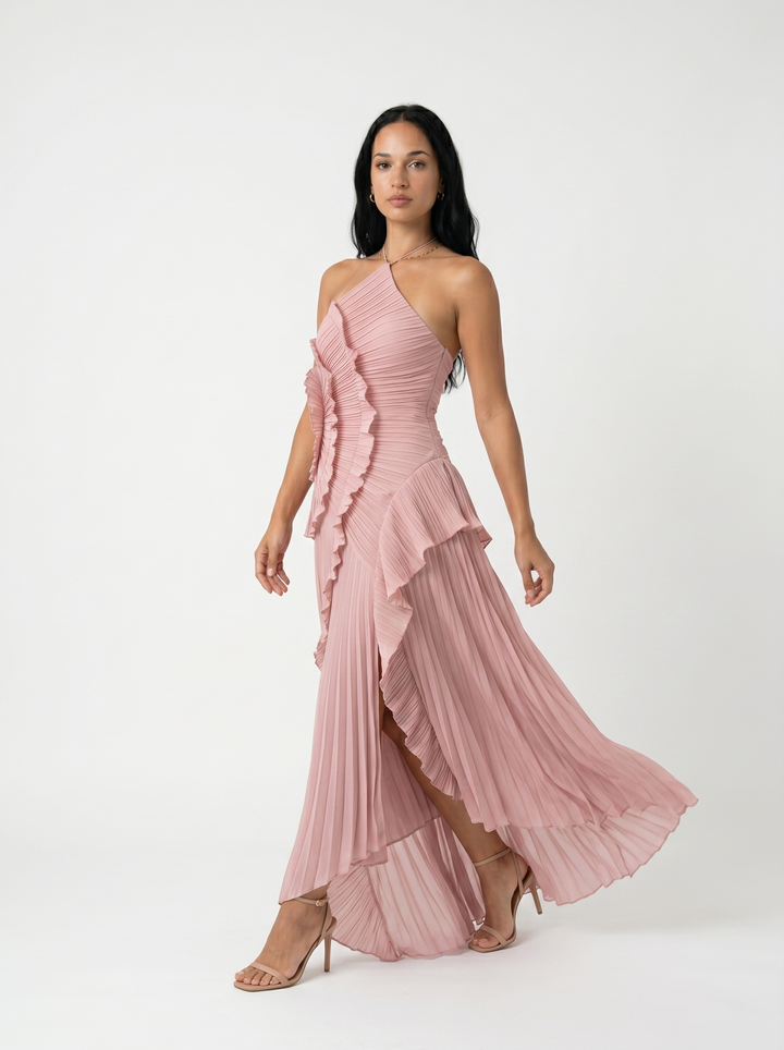 Vesara – Vestido plisado de tejido de alta densidad