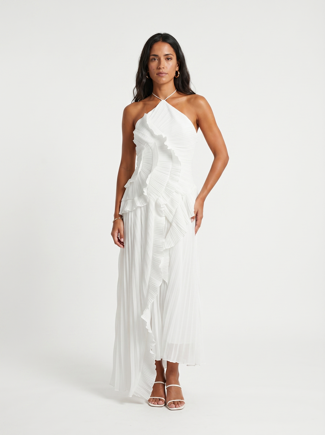 Vesara – Vestido plisado de tejido de alta densidad
