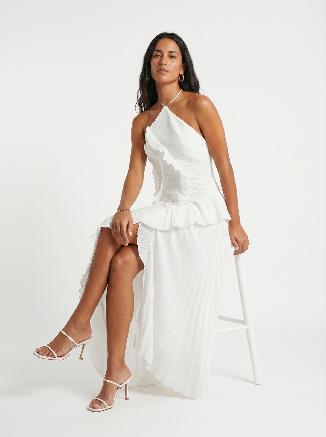Vesara – Vestido plisado de tejido de alta densidad