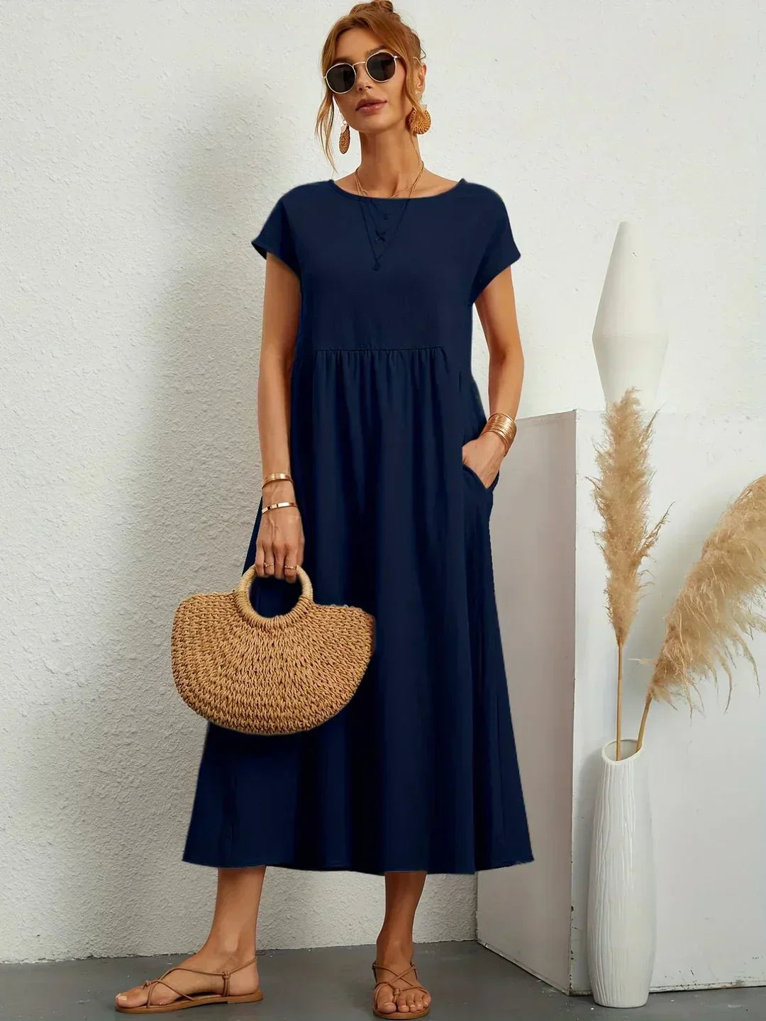 Calira – Midi de algodón vestido