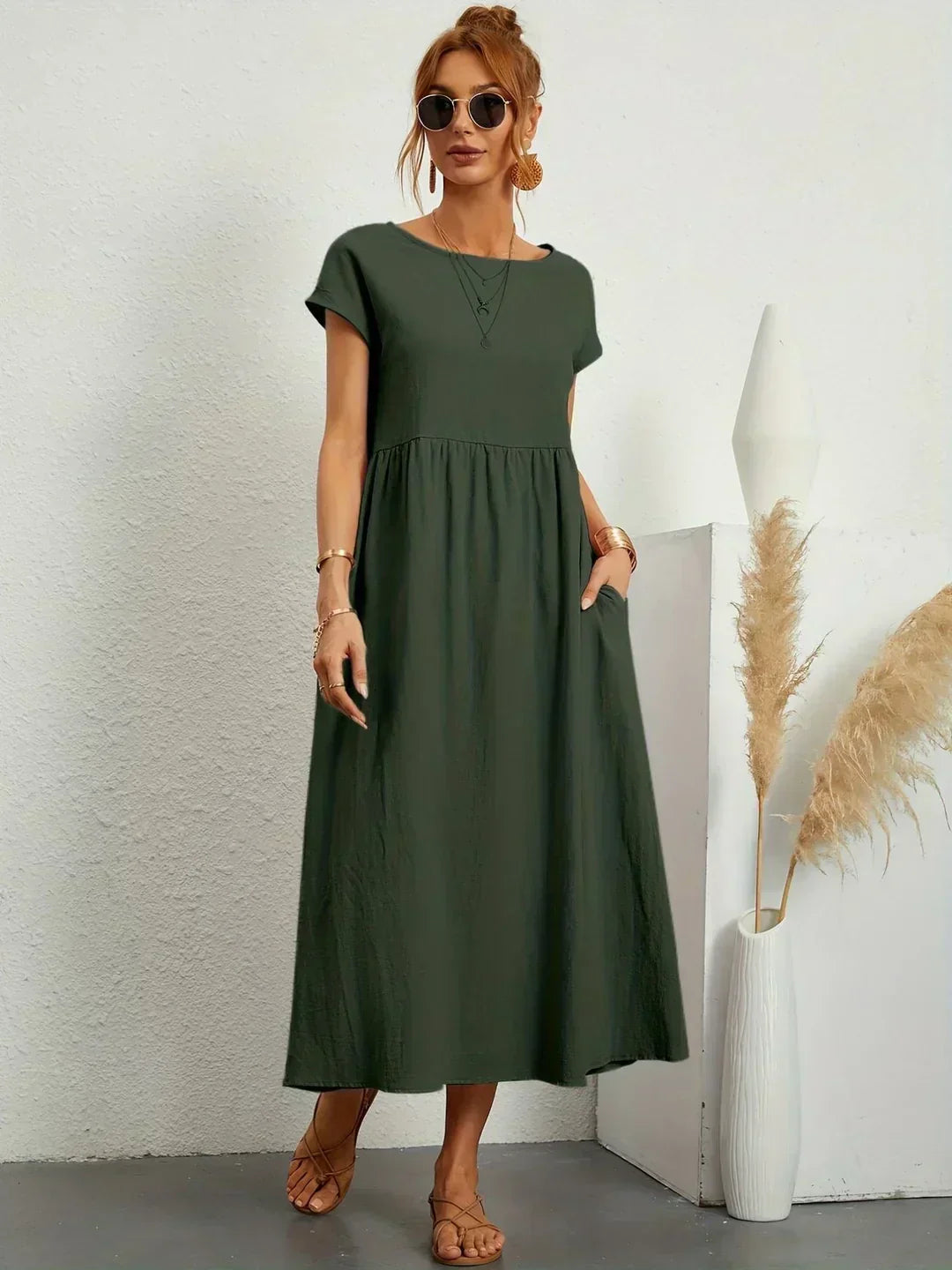 Calira – Vestido midi de algodón