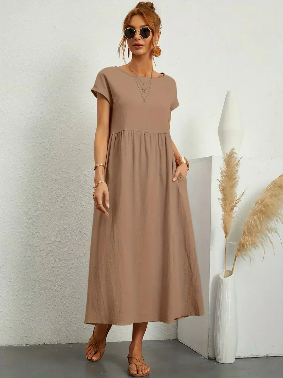 Calira – Midi de algodón vestido