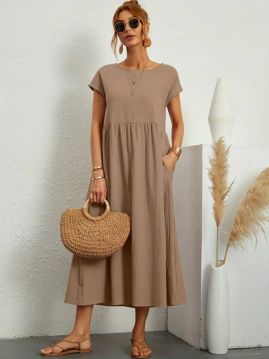 Calira – Midi de algodón vestido