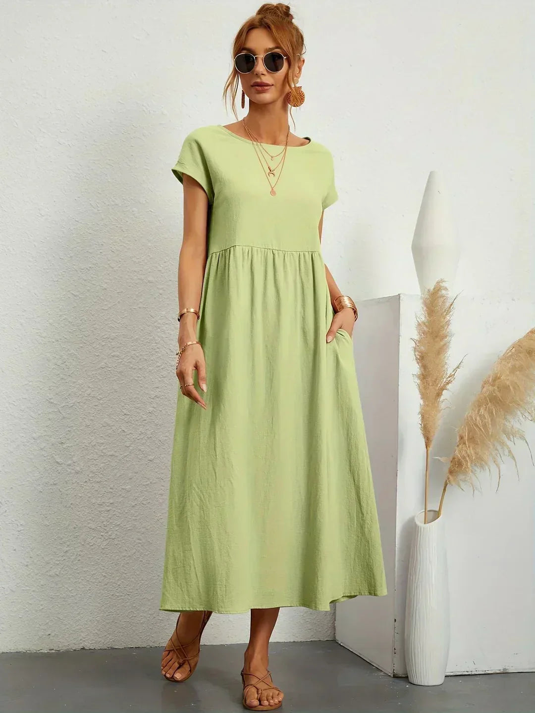 Calira – Midi de algodón vestido