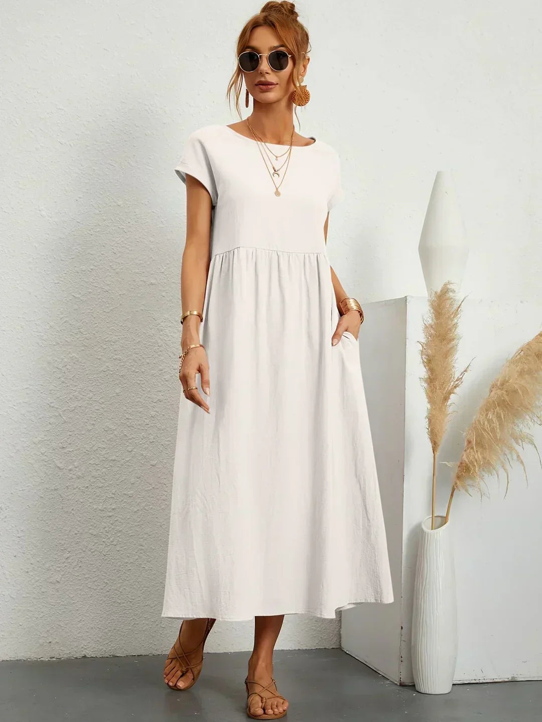 Calira – Vestido midi de algodón