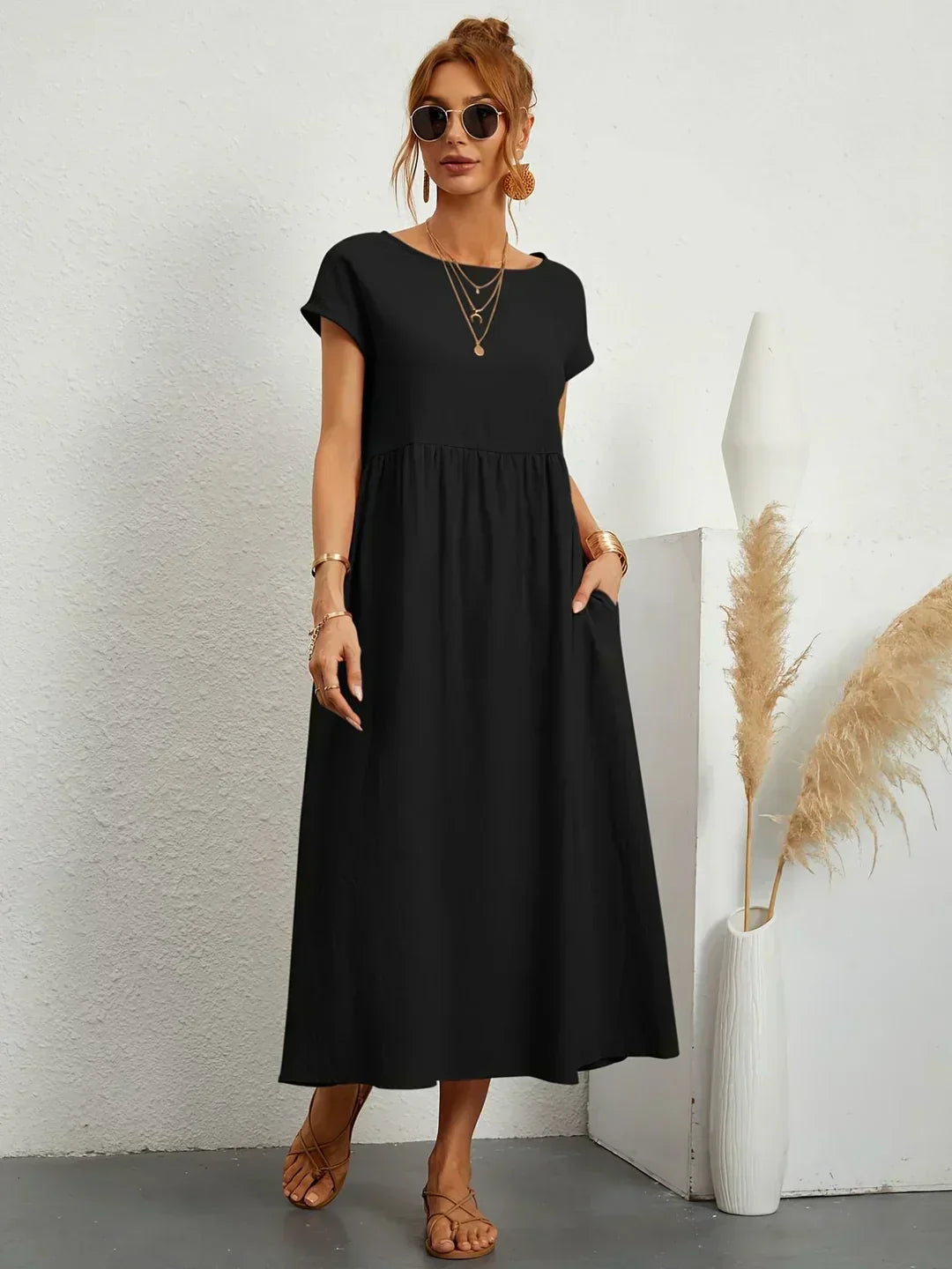 Calira – Midi de algodón vestido