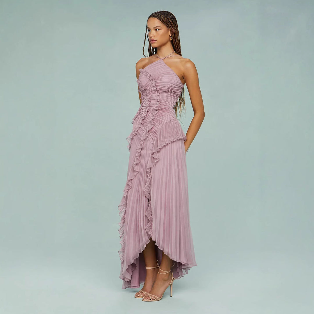 Ilyra – Cuerpo drapeado de tejido plano, vestido