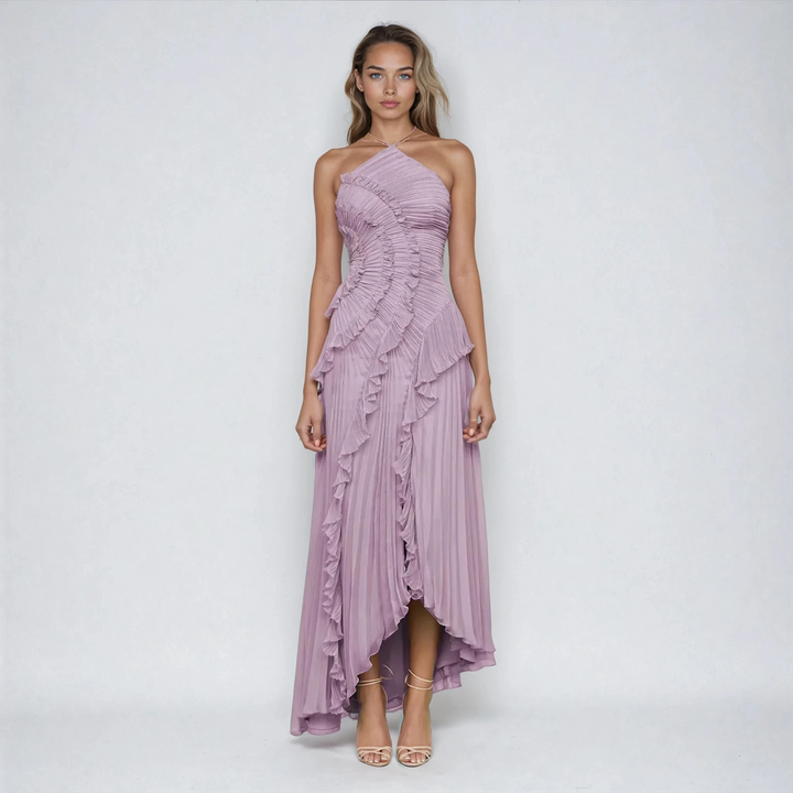 Ilyra – Cuerpo drapeado de tejido plano, vestido