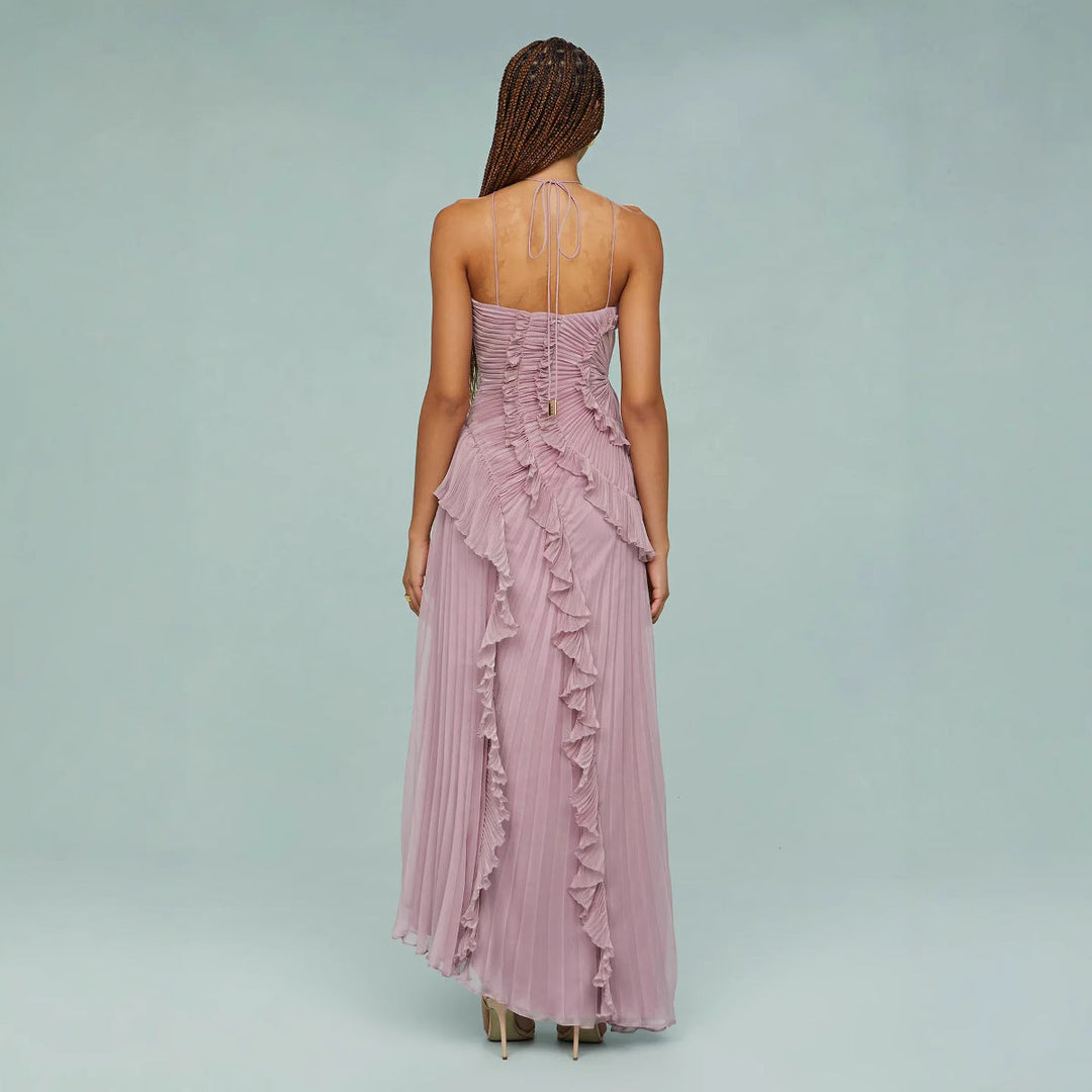 Ilyra – Cuerpo drapeado de tejido plano, vestido
