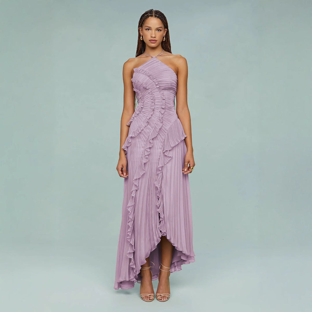 Ilyra – Cuerpo drapeado de tejido plano, vestido