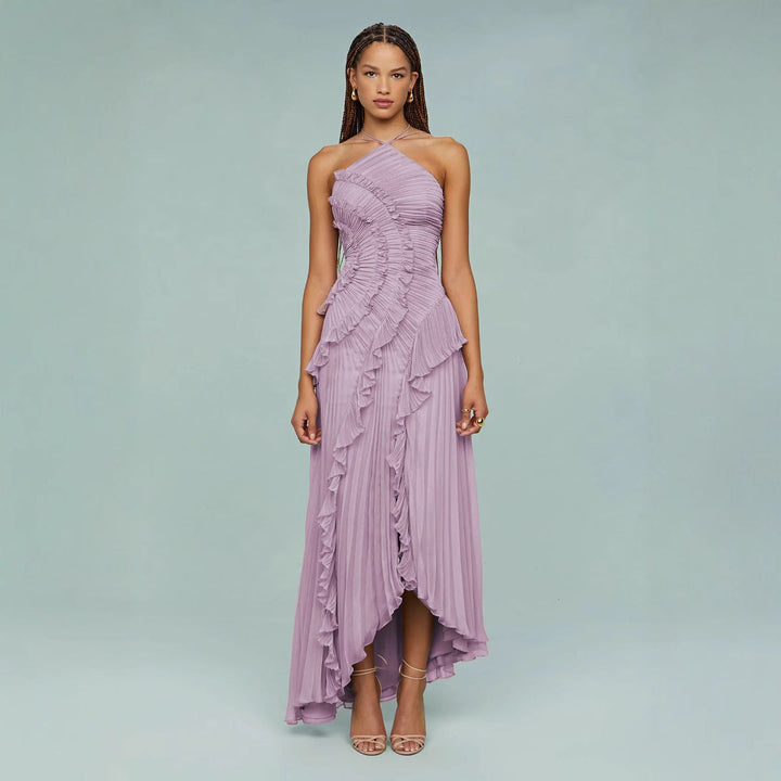Ilyra – Cuerpo drapeado de tejido plano, vestido