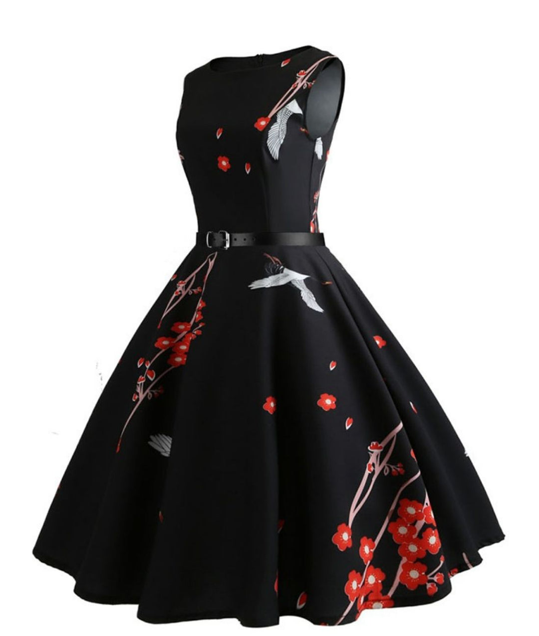 Nalise – Con cinturón de jersey elástico, vestido