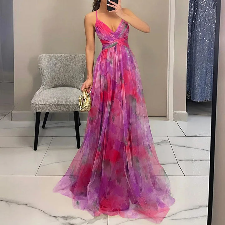 Sevira – Corte imperio de chifón, vestido maxi
