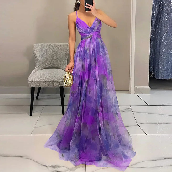 Sevira – corte imperio de gasa vestido maxi