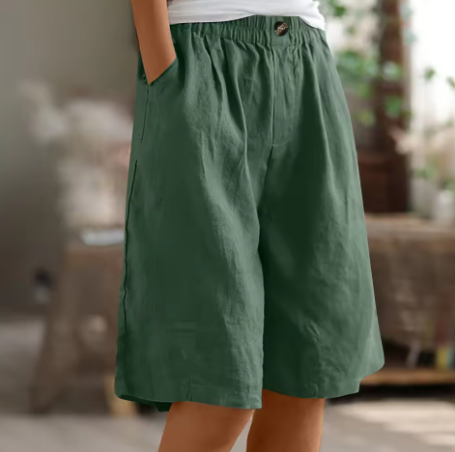 Mevira – Cintura elástica, tejido plano, pantalones cortos