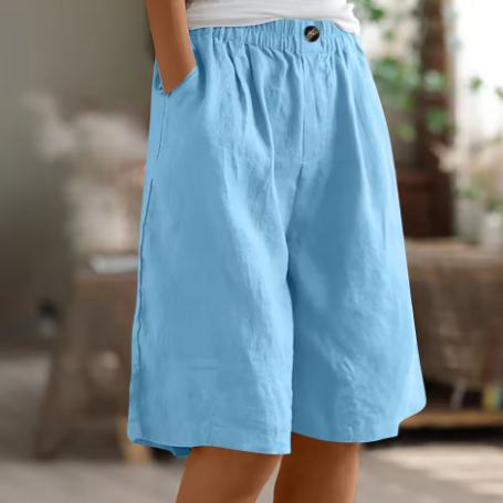 Mevira – Cintura elástica, tejido plano, pantalones cortos